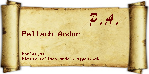 Pellach Andor névjegykártya